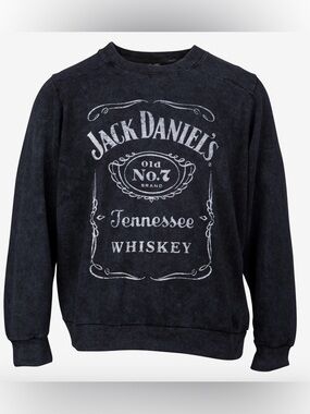 Jack Daniels Women’s Black Graphic Crewneck Sweatshirt ~ Size 3X ~Classic, Biker